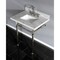 Kingston Brass 30X22 Marble Vanity Top W/ Brass Feet Combo, Marble/ Nickel KVPB30MBSQ6 - alternate 2